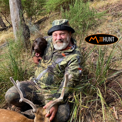 Grant and Bec with Fallow Buck image